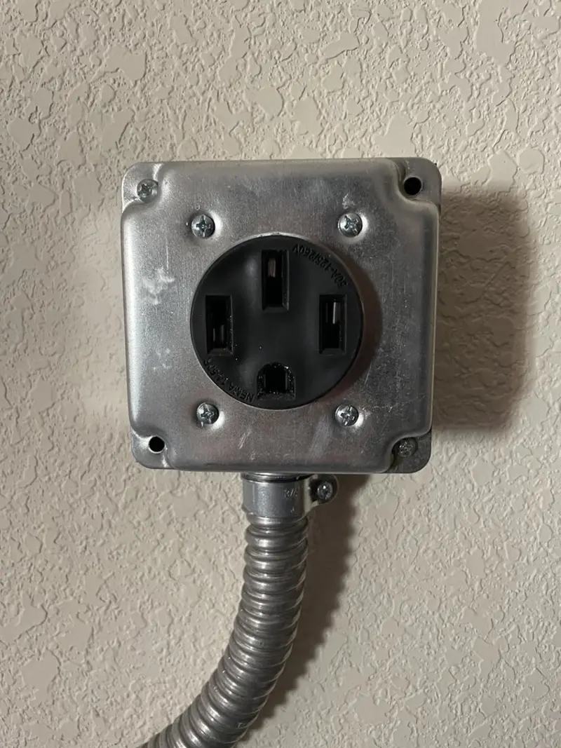 NEMA 14-50 outlet installed for Smart Home Electrical in Dumas